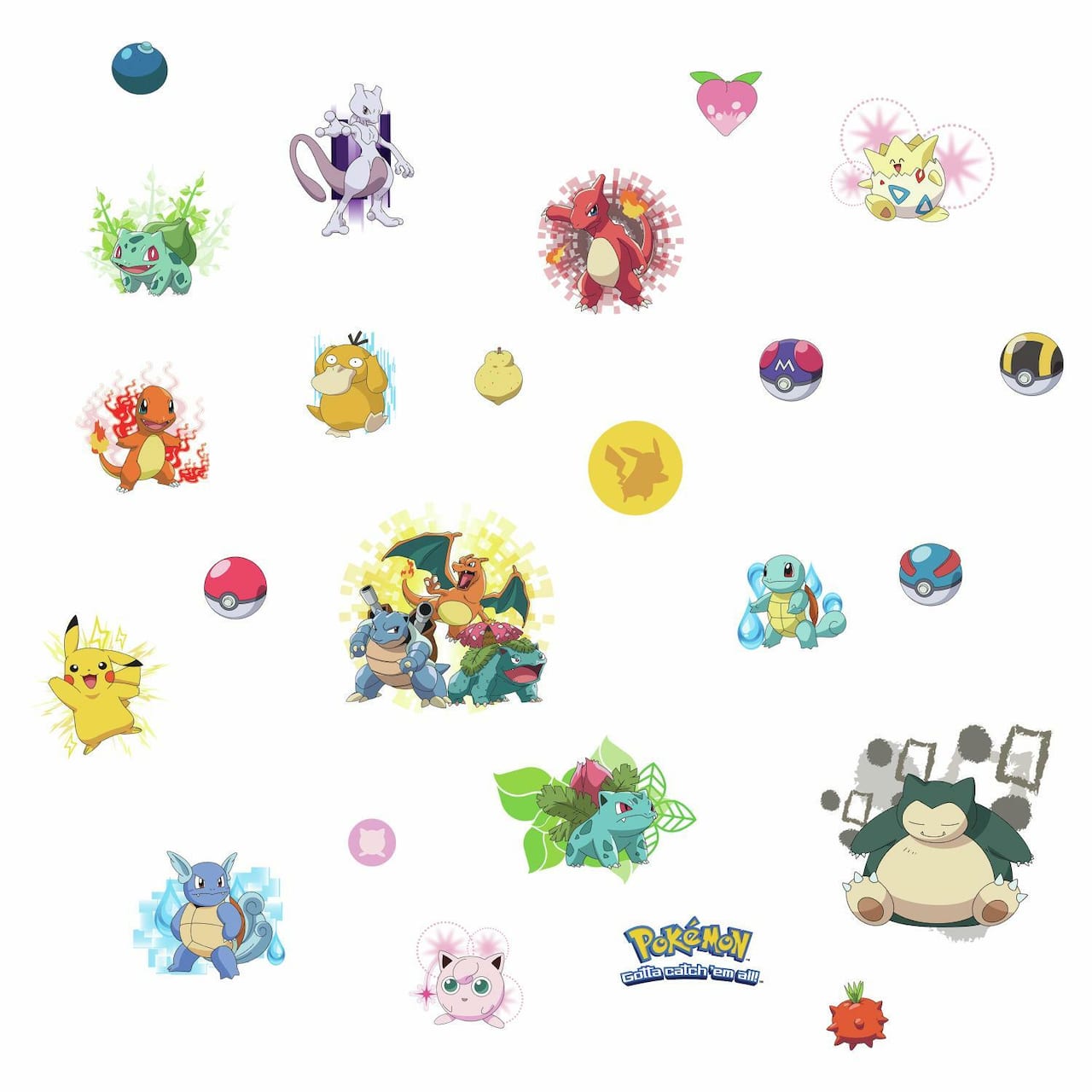 RoomMates Pokemon Iconic Peel & Stick Wall Decals